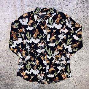 Women’s western retro button up